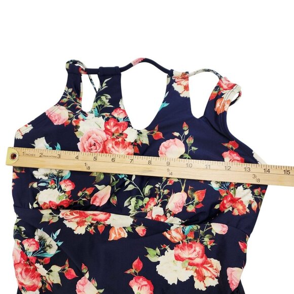 Cupshe Womens Floral Print One-Piece Swimsuit With Strappy Back Design SIZE M - Picture 10 of 12